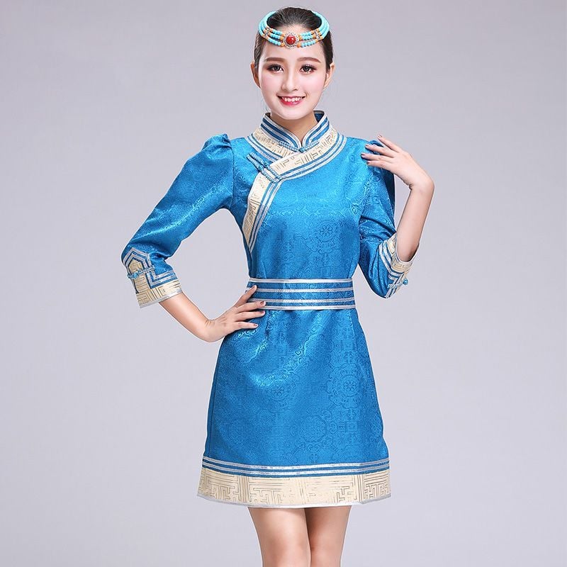 Mongol De Danse Costume Femmes l gant Ethnique V tements Mongolie robes danse folklorique Chinoise v