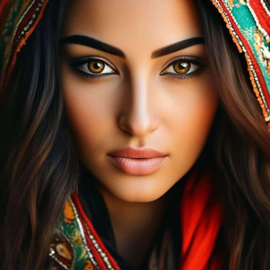Elegant Central Asian woman - natural style