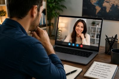 First Video Call with a Ukrainian Woman