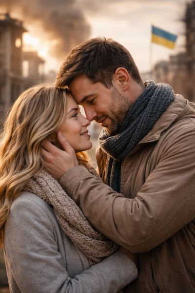 Femme ukrainienne en difficulté